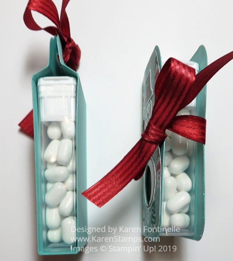 Make Snowman Season Tic Tac Holder Stocking Stuffers | Stamping With Karen