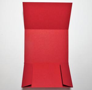 Toile Tidings Red Christmas Gift Card Holder Folded