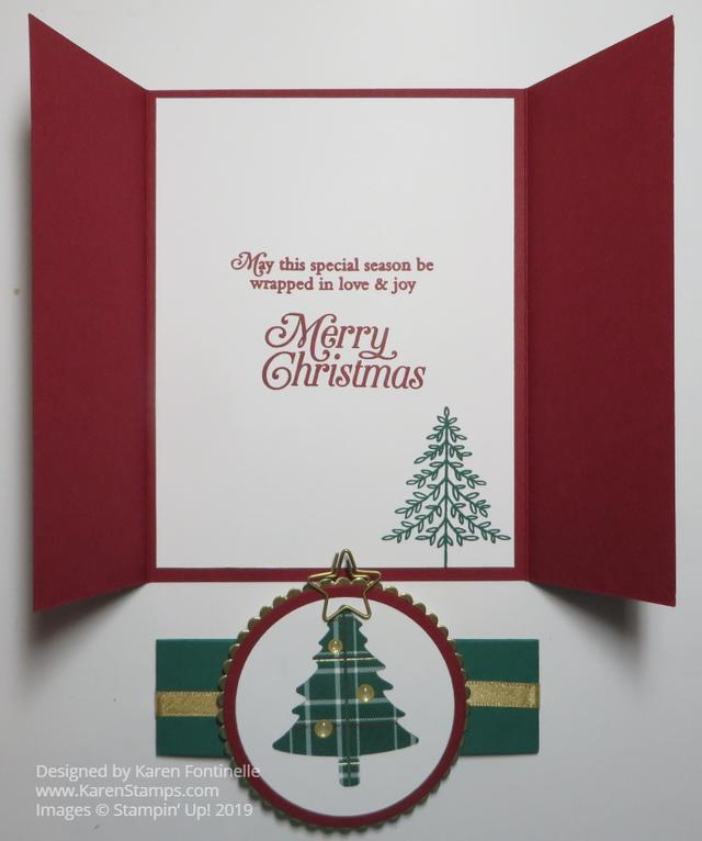 Wrapped in Plaid Gatefold Christmas Card Inside