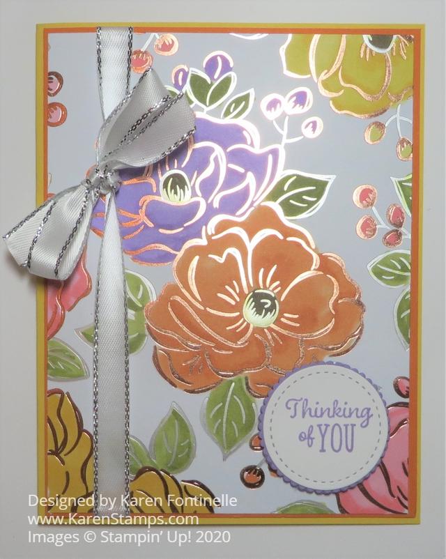 Flowering Foils Multicolored Flowers Card