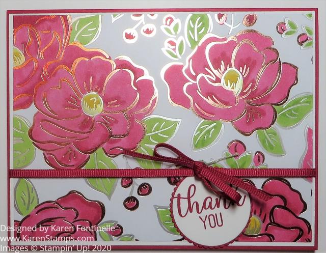 Flowering Foils Thank You Card