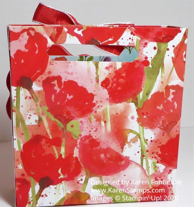 Peaceful Poppies Gift Bag Back View