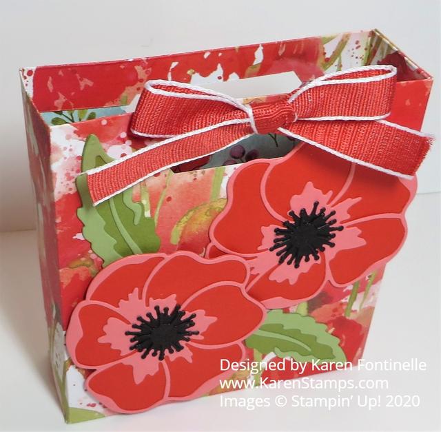 Peaceful Poppies Gift Bag Top View
