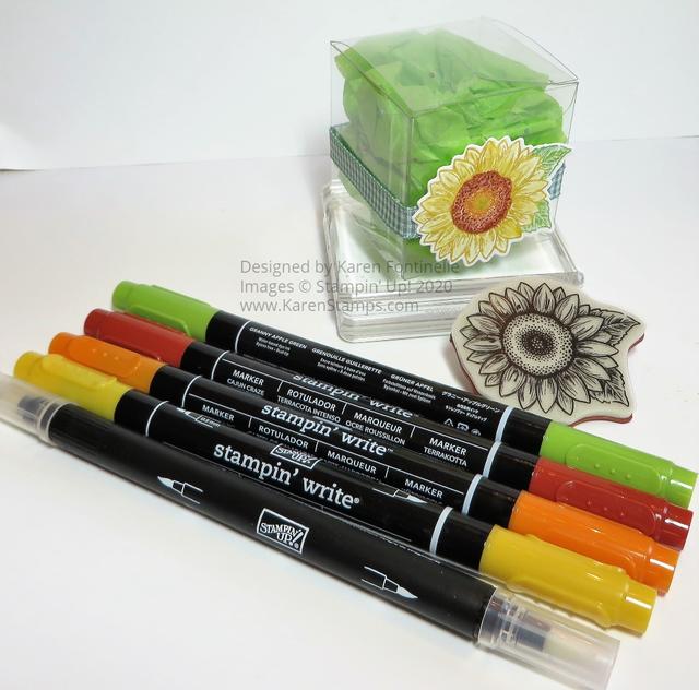 Clear Tiny Treat Box With Sunflower