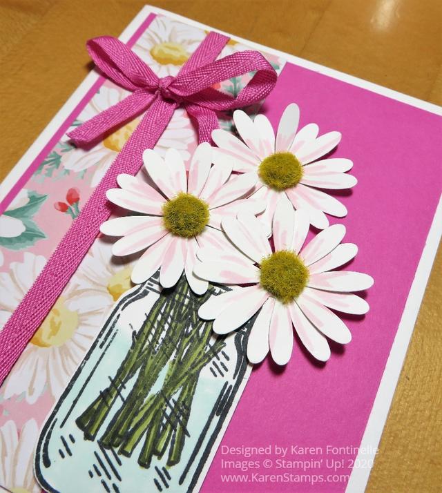 Jar of Flowers Daisies Closeup