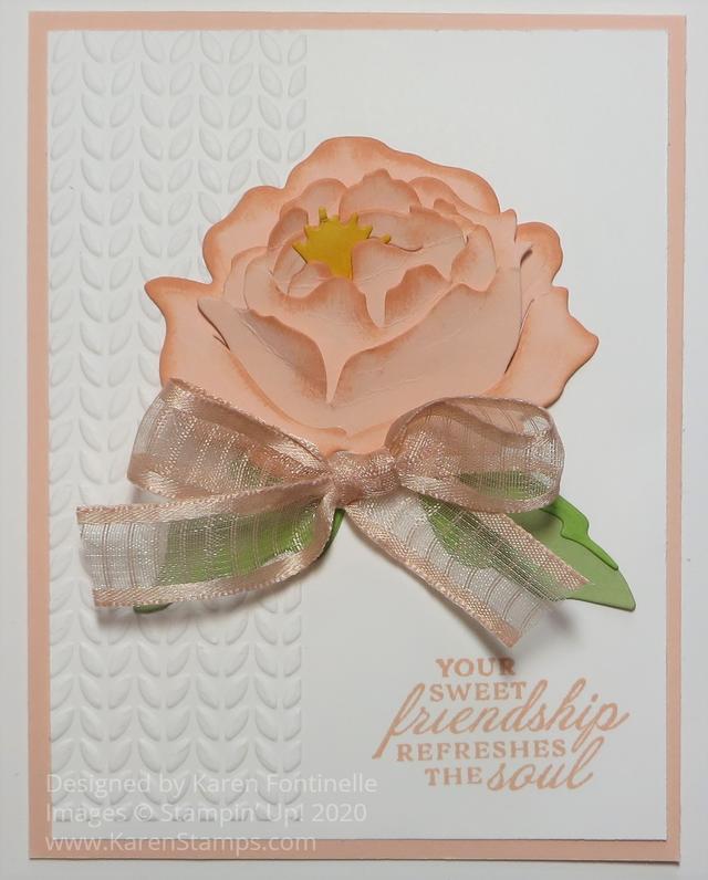 Prized Peony 3D Flower Friendship Card
