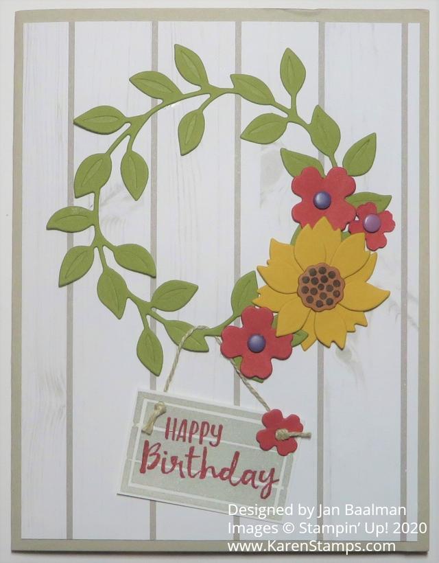 Arrange a Wreath Happy Birthday Card