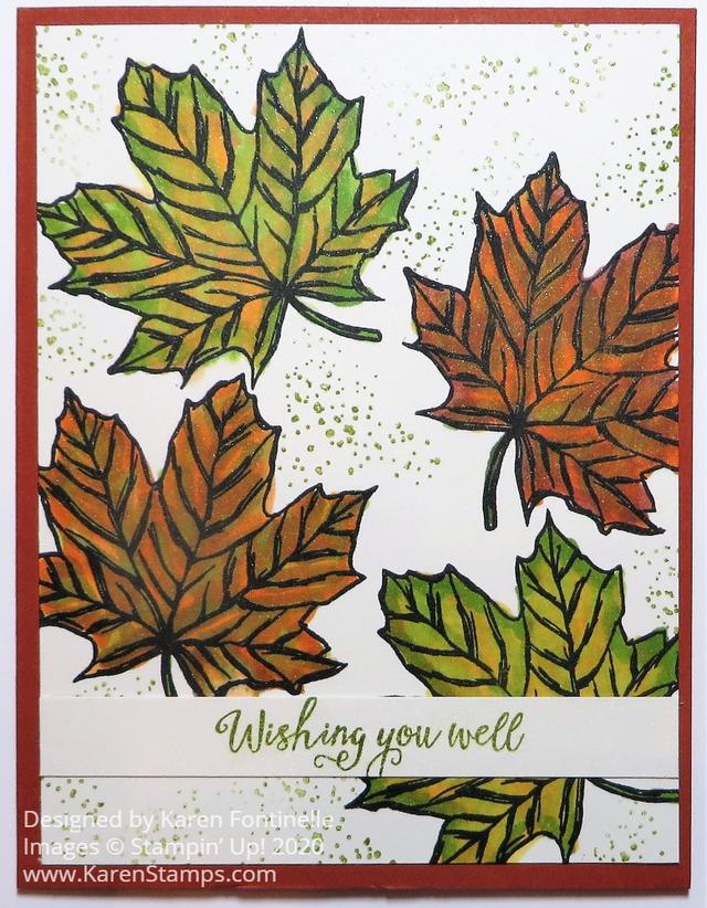 Gather Together Fall Colored Leaves Card