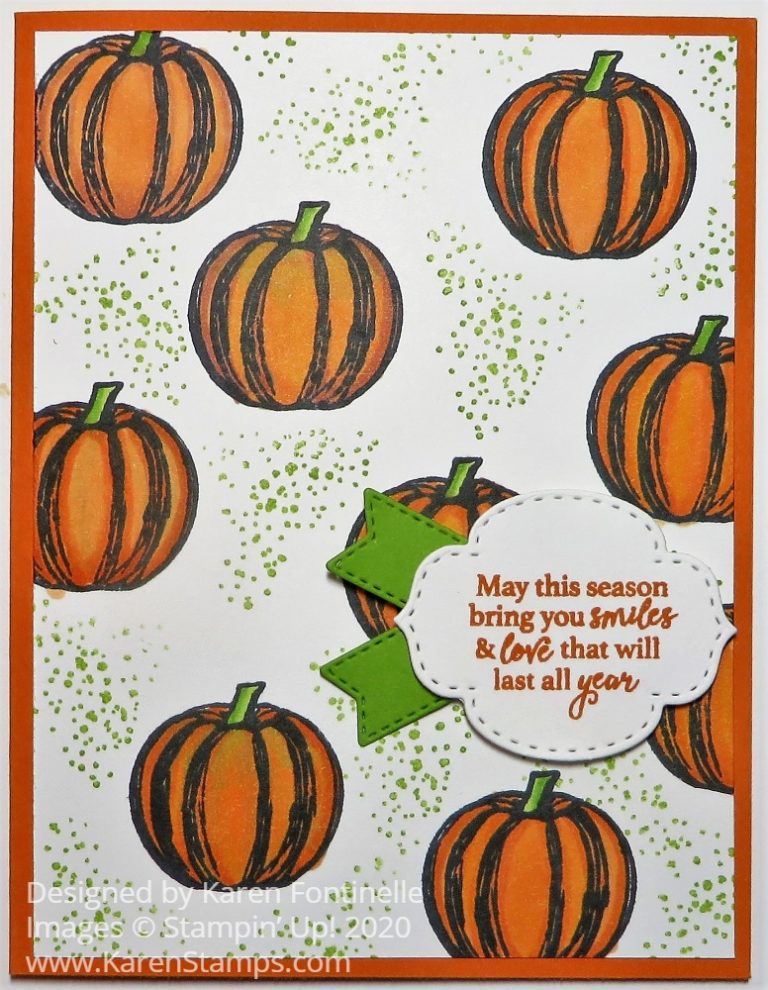Gather Together Fall Pumpkin Card | Stamping With Karen