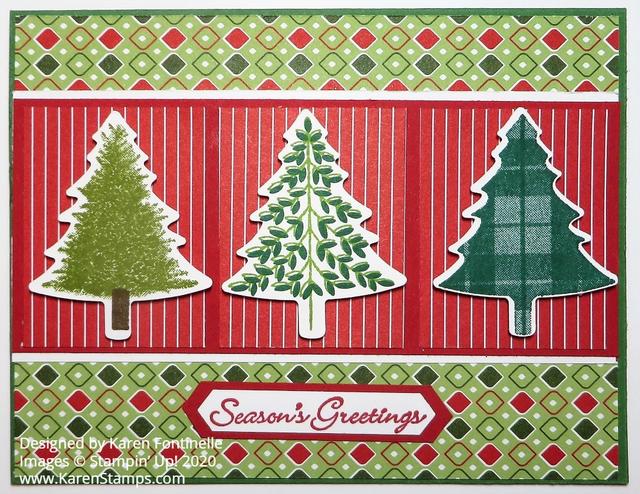 Perfectly Plaid Christmas Card With Trees