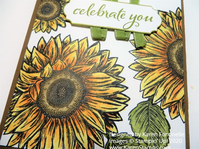 Celebrate Sunflowers Celebrate You Card Closeup