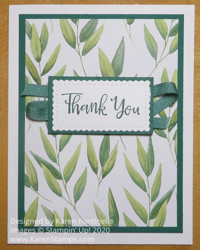 Forever Greenery Easy Thank You Card