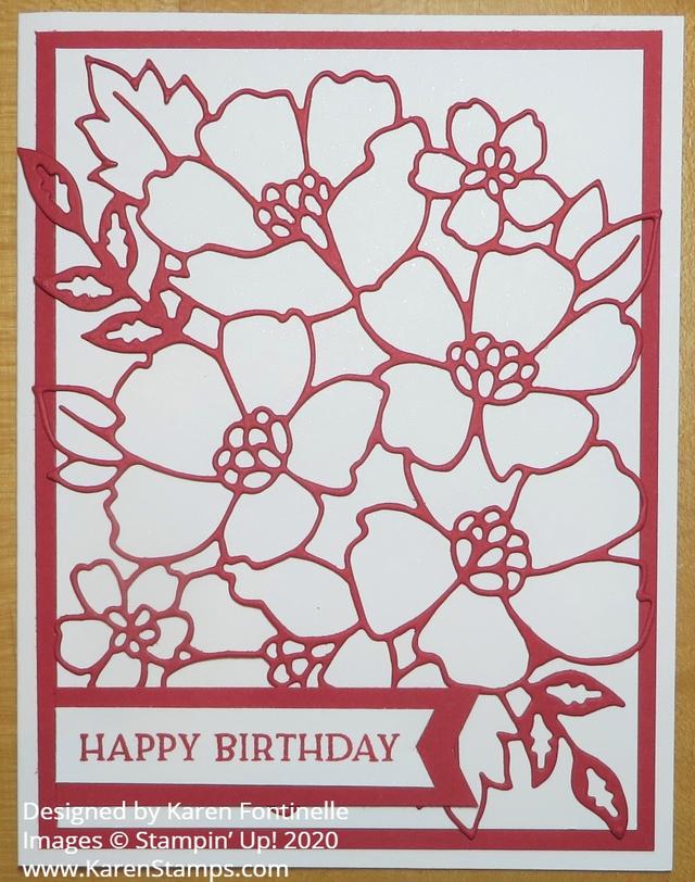 Many Layered Blossoms Birthday Card