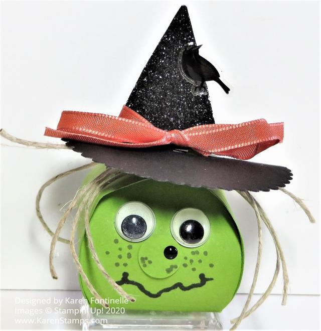 Mini Curvy Keepsake Box Halloween Witch