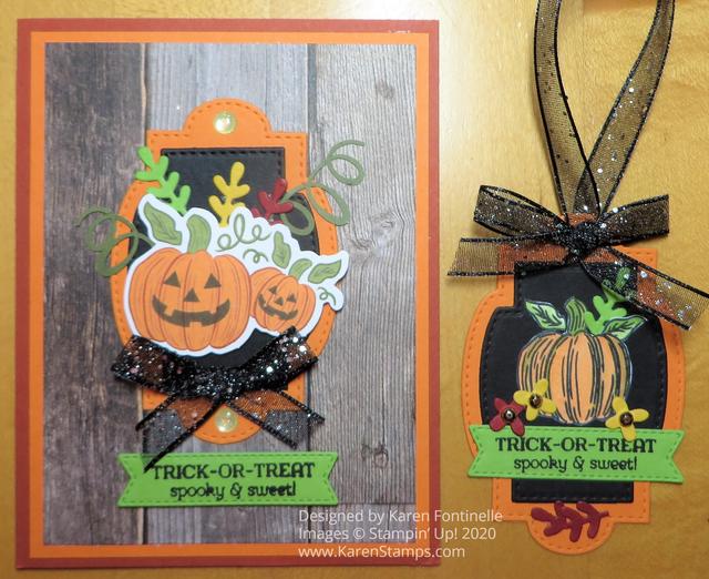 Paper Pumpkin Halloween Card & Tag
