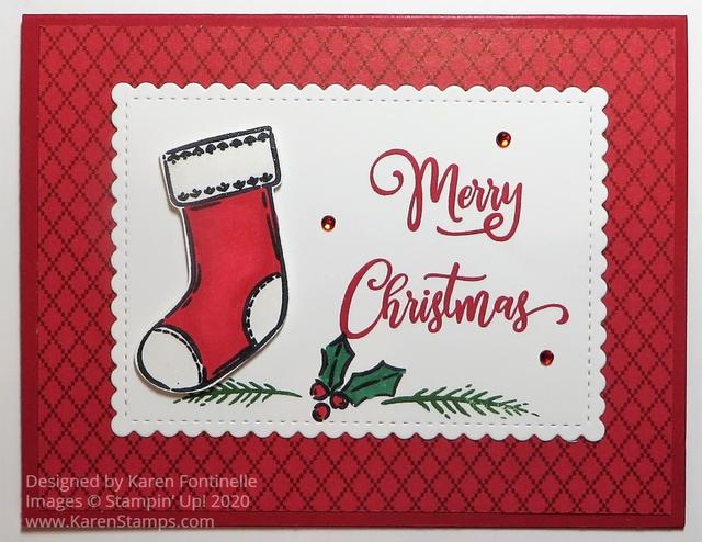 Tag Buffet Stocking Christmas Card