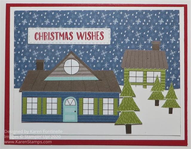 Trimming the Town Christmas Wishes Card