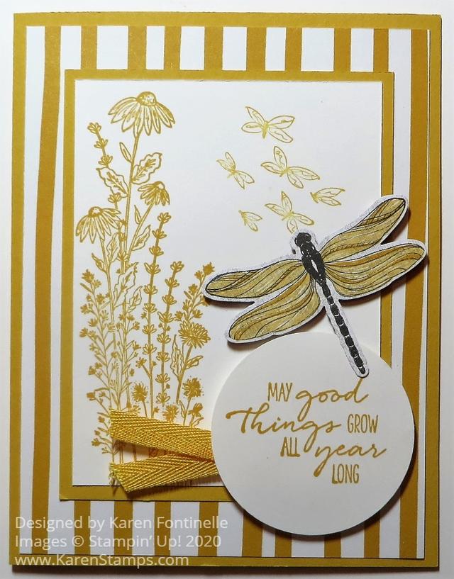 Bumblebee Monochromatic Dragonfly Garden Card