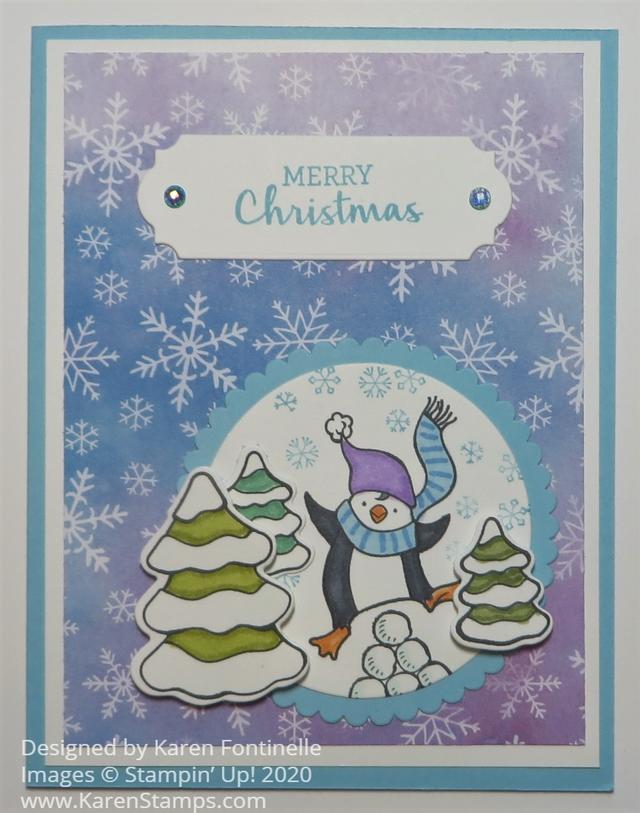 Freezin' Fun Penguin Merry Christmas Card