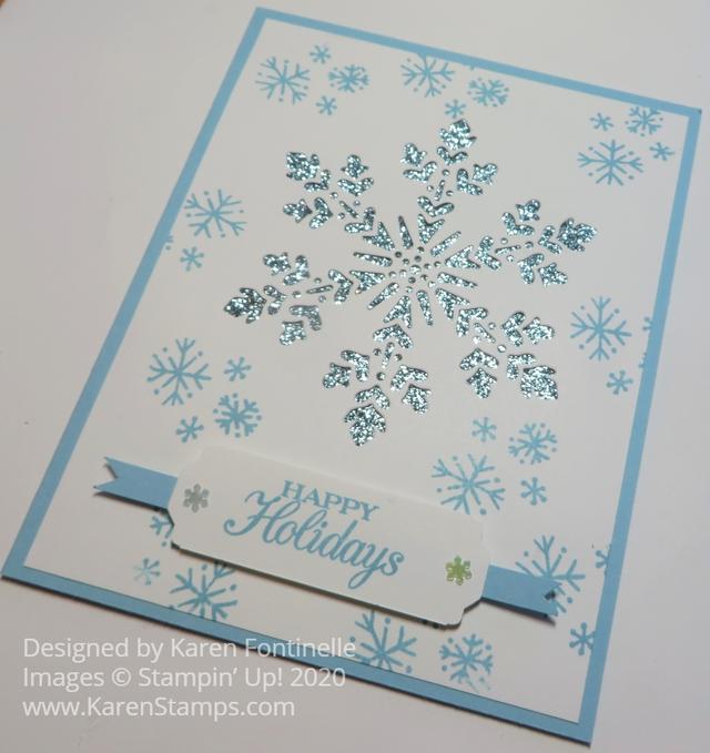 So Many Snowflakes Die-Cut Holiday Card Closeup