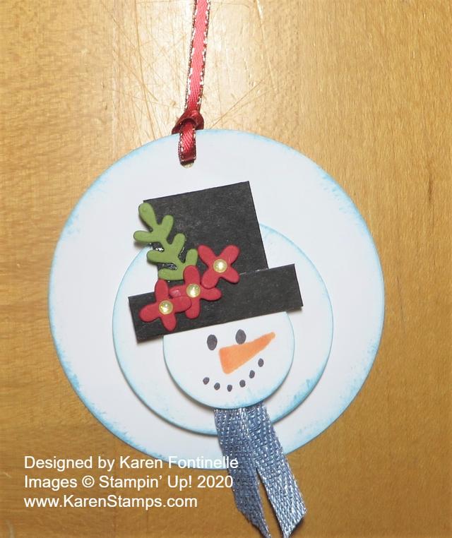 Layered Snowman Gift Tag