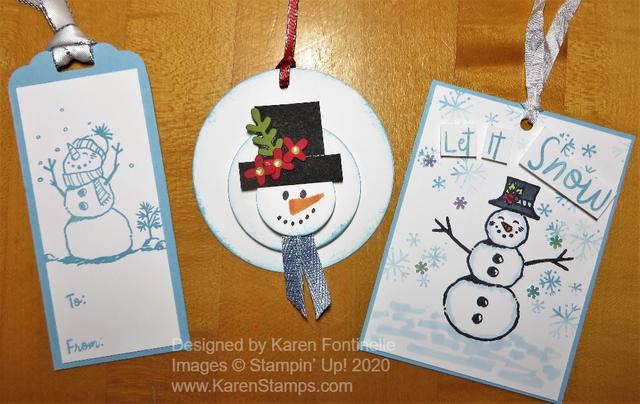 Snowman Christmas Gift Tags