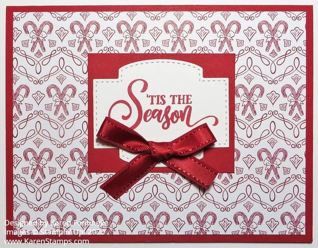'Tis The Season Candy Cane Christmas Card