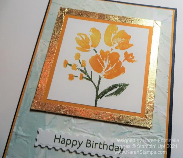 Art Gallery Floral With Gilded Frame Closeup