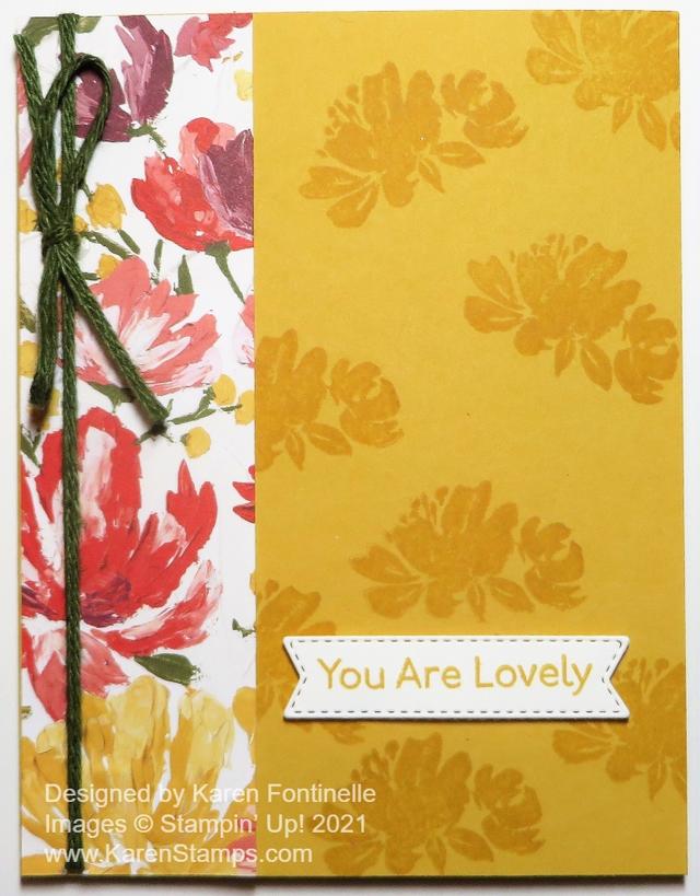 Art Gallery Floral You Are Lovely Card