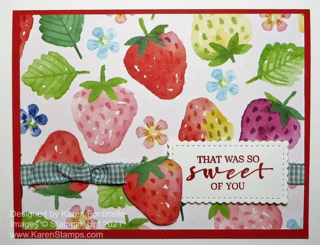 Berry Delightful Strawberry Card