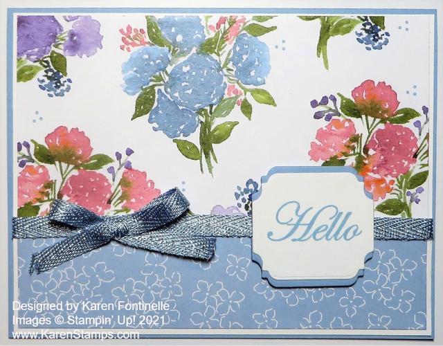 Hydrangea Hill Floral Hello Card