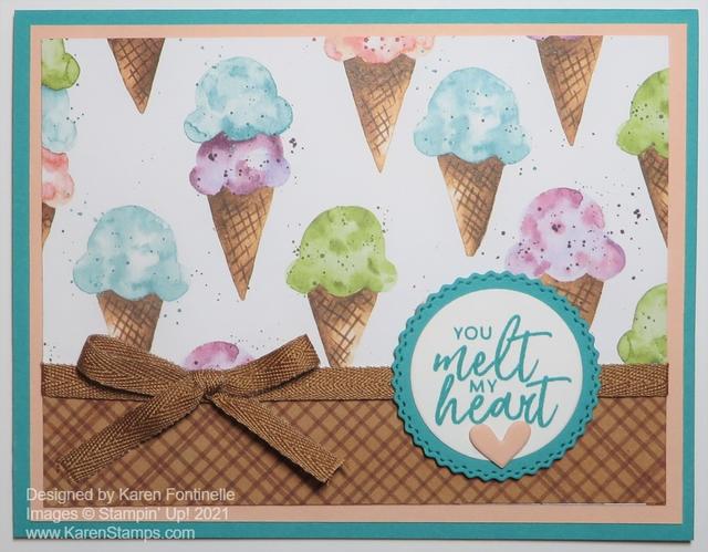 Ice Cream Corner Valentine Card