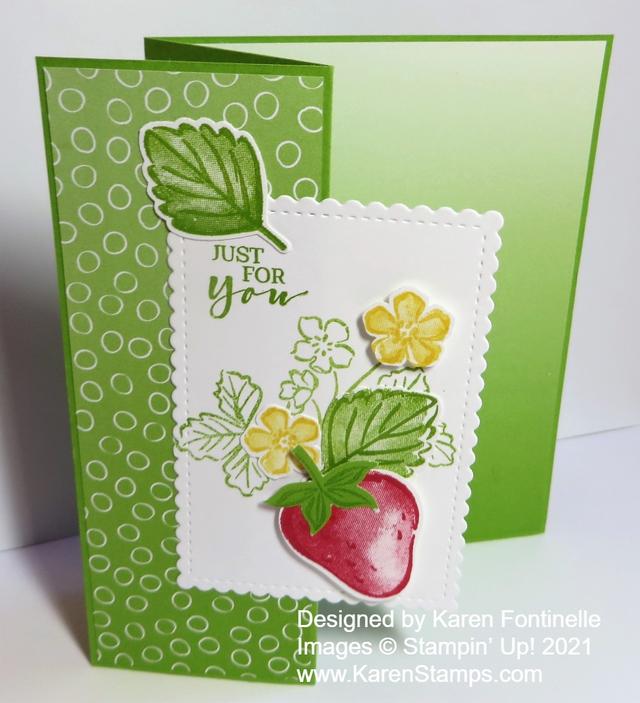 Oh So Ombre Strawberry Z-Fold Card