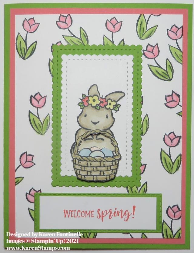 Welcome Spring Bunny Card
