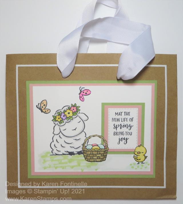 Altered Spring Lamb Gift Bag