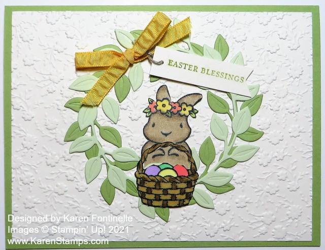Easter Bunny Wreath Easter Card