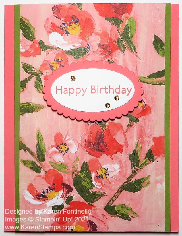 Fine Art Floral Birthday Card