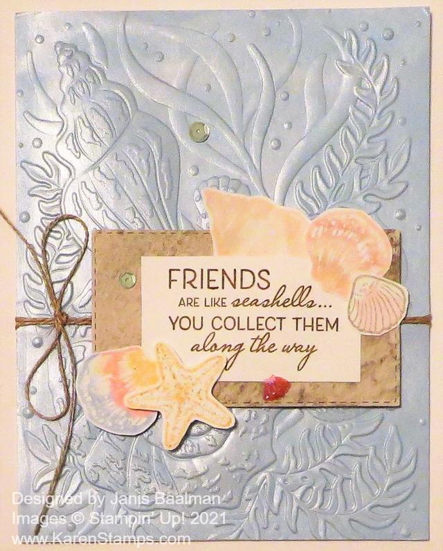 Sand & Sea Embossed Friends Card
