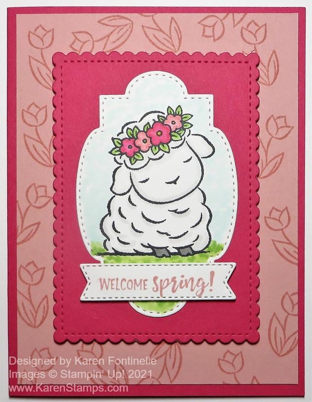 Springtime Joy Lamb Easter Card