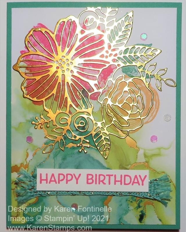 Expressions In Ink Birthday Card With Gold Foil