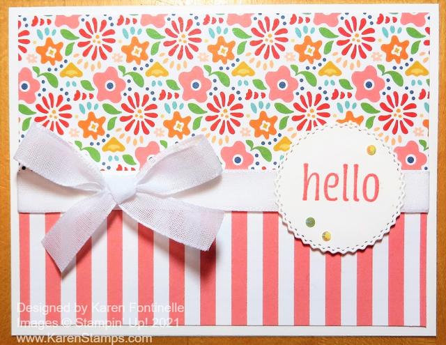 Pattern Party Hello Card