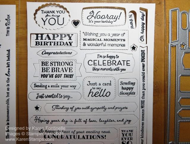 Many Messages Die-Cut Sentiments