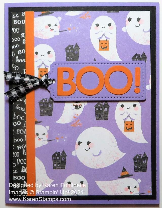 Cute Halloween Ghost Boo Card