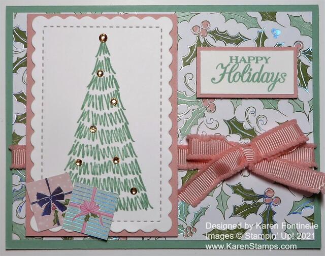 Whimsical Tree Happy Holidays Card