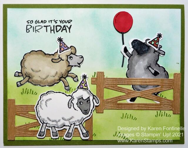 Counting Sheep Birthday Card