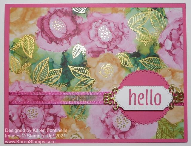Expressions In Ink Floral Hello Card
