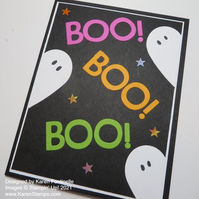 Halloween Ghosts Boo Card angle