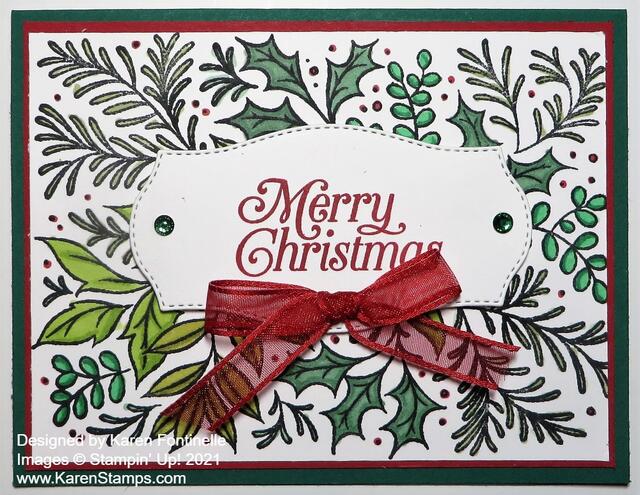 Festive Foliage Merry Christmas Card