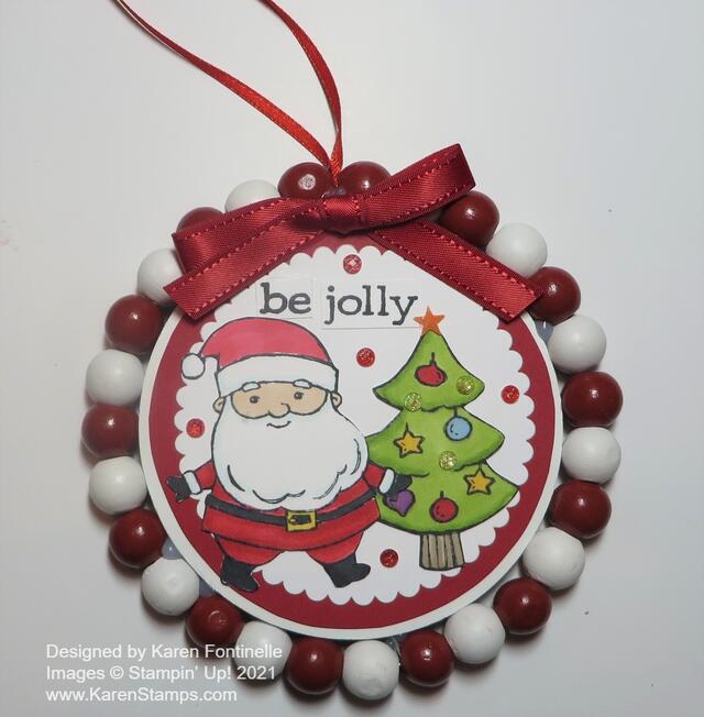 Be Jolly Altered Christmas Ornament