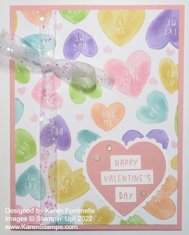 Sweet Talk Candy Hearts Valentine Card